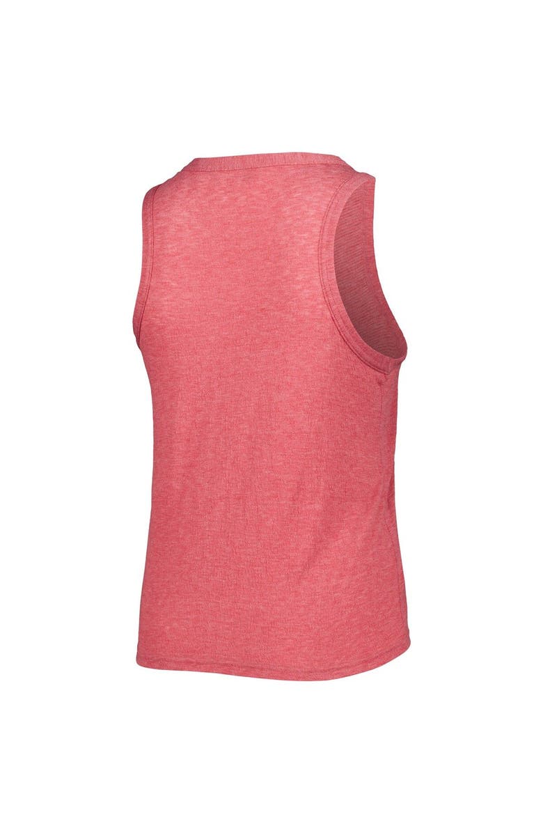 SOFT AS A GRAPE Women's Soft as a Grape Red Los Angeles Angels Plus Size High Neck Tri-Blend Tank Top, Alternate, color, Red