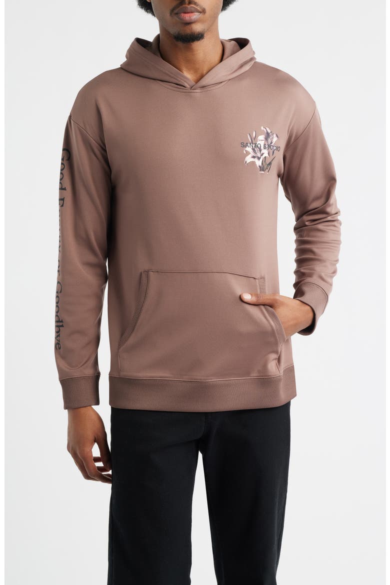 Tempo Good Energy Comfort Fleece Hoodie, Main, color, HOLY BROWN