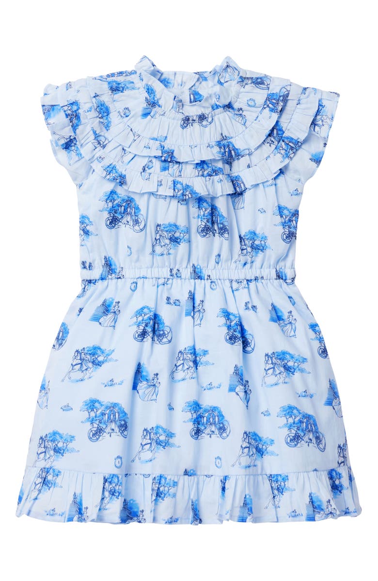 Janie and Jack x Disney Kids' Disney100 Cinderella Ruffle Cotton Dress, Main, color,