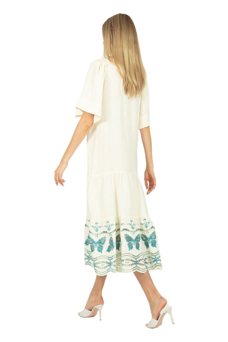 Marcella Dress, Alternate, color, CRÈME & MULTI BLUE EMBROIDERY