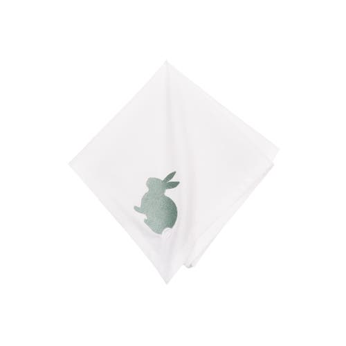 C & F Home C&f Home Spring Greens Bunny Napkin Set Of 6 In White