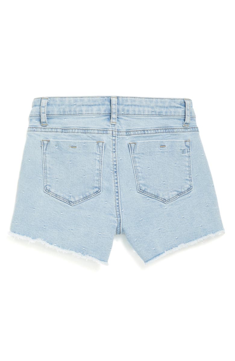 Tractr Kids' Dot Jacquard Denim Shorts, Alternate, color, 