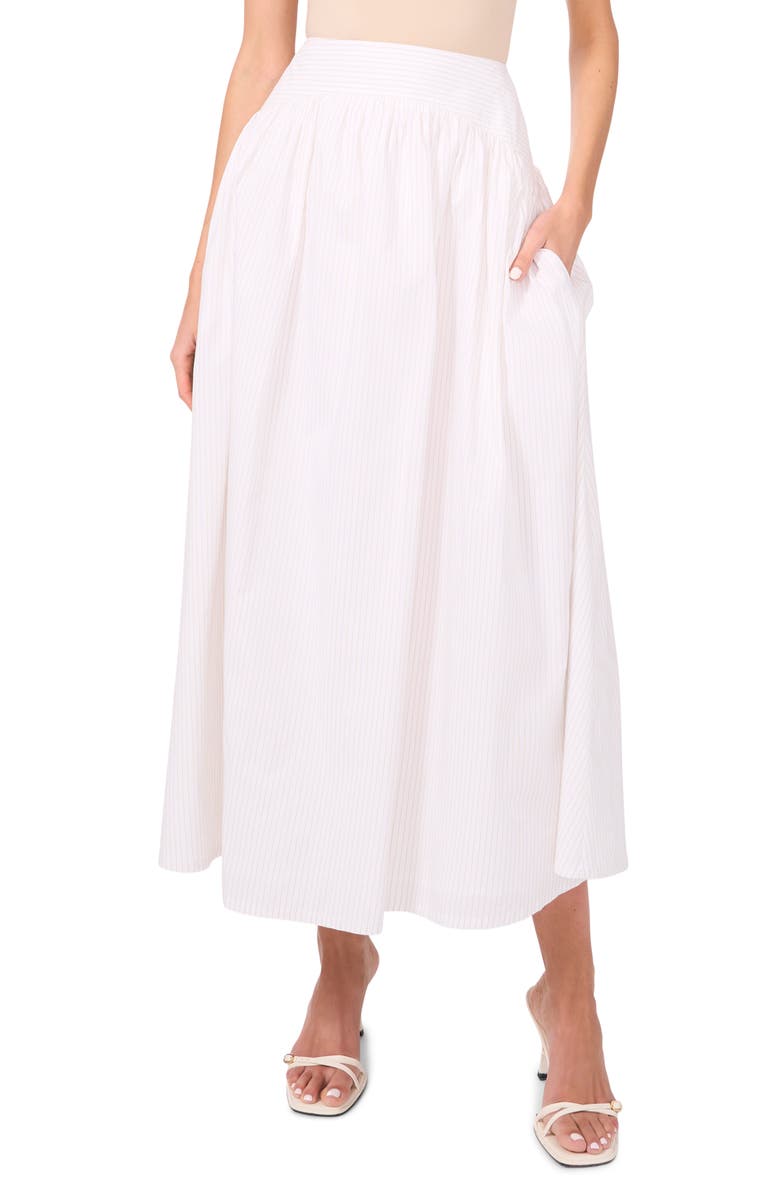 Parker The Julianne Pinstripe Maxi Skirt, Main, color, Lucent White