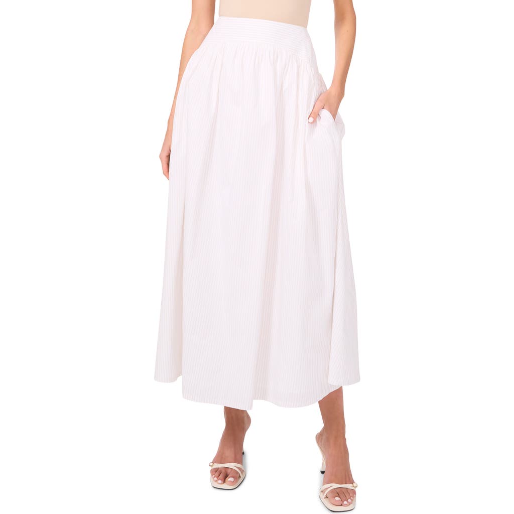 Parker The Julianne Pinstripe Maxi Skirt In Lucent White