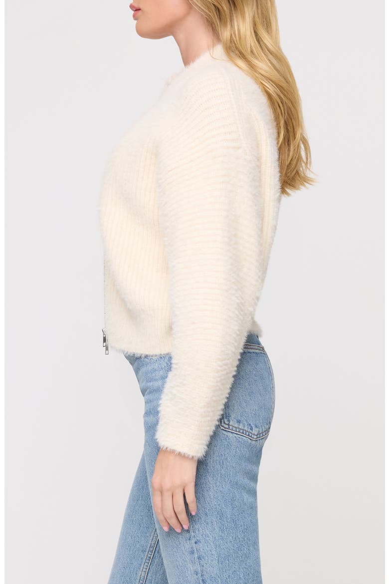 Cosmos Zip Cardigan, Alternate, color, TAPIOCA