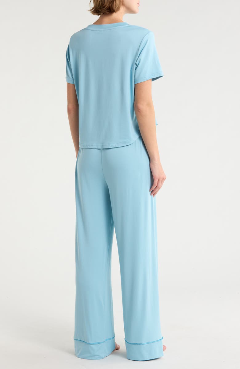 YOGALICIOUS Rebalance Boxy Crop Long Pajamas, Alternate, color, Morning Dew