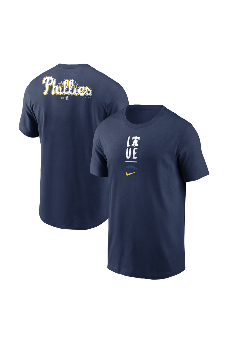 Men's Nike Navy Philadelphia Phillies City Connect 2-Hit T-Shirt, Main, color, Navy
