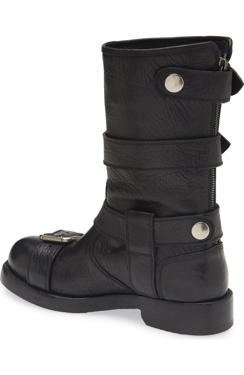 Dolce&Gabbana Horse Moto Boot, Alternate, color, 80999 Nero
