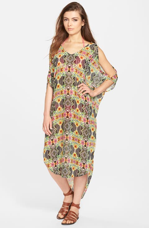 ASTR Cold Shoulder Caftan Cover-Up