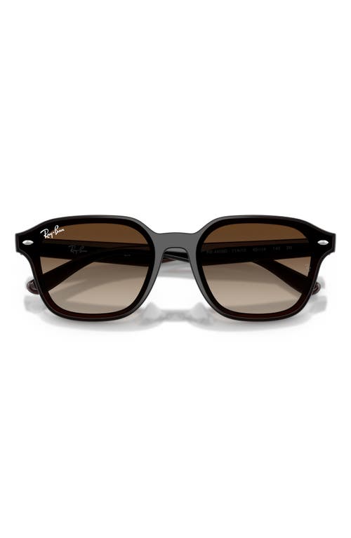 Ray Ban Ray-ban 65mm Mirrored Oversize Square Sunglasses In Black