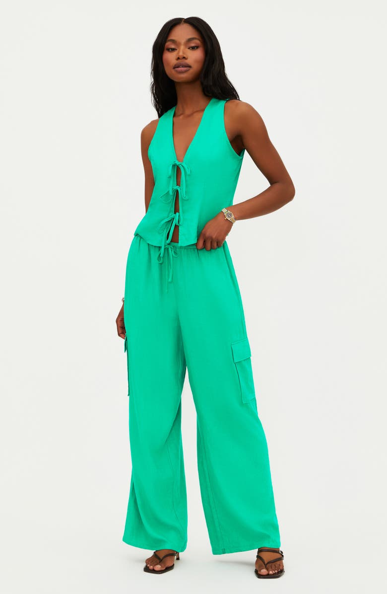 Beach Riot Arlowe Tie Front Vest, Alternate, color, Mediterranean Mint