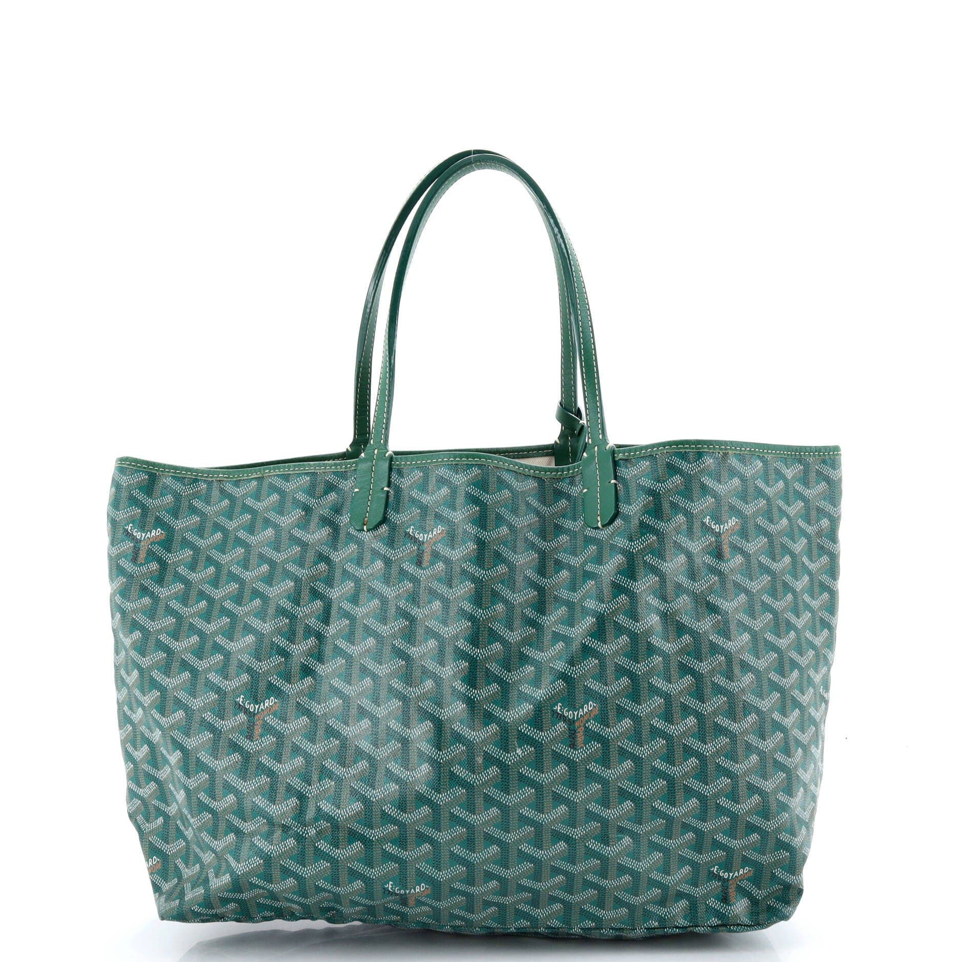 Pre-Owned Goyard Saint Louis Tote Coated Canvas PM, Main, color, Green