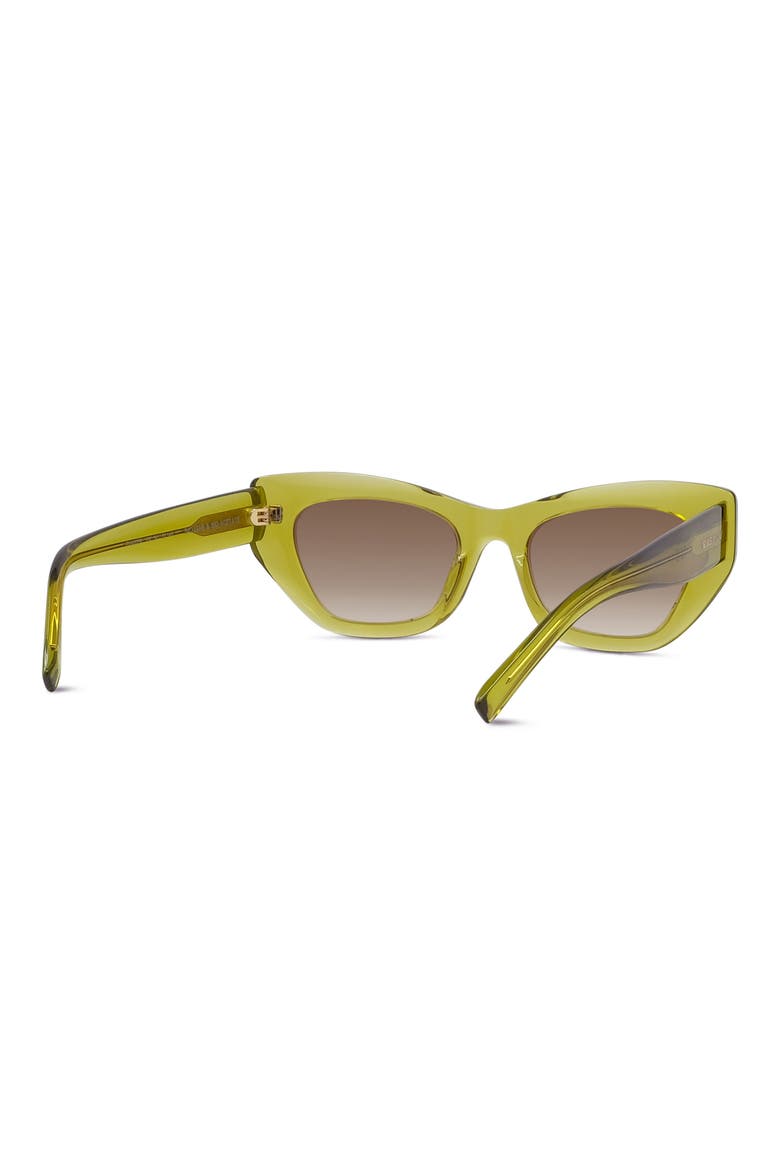 City 54mm Cat Eye Sunglasses, Alternate, color, SHINY LIGHT GREEN / BROWN
