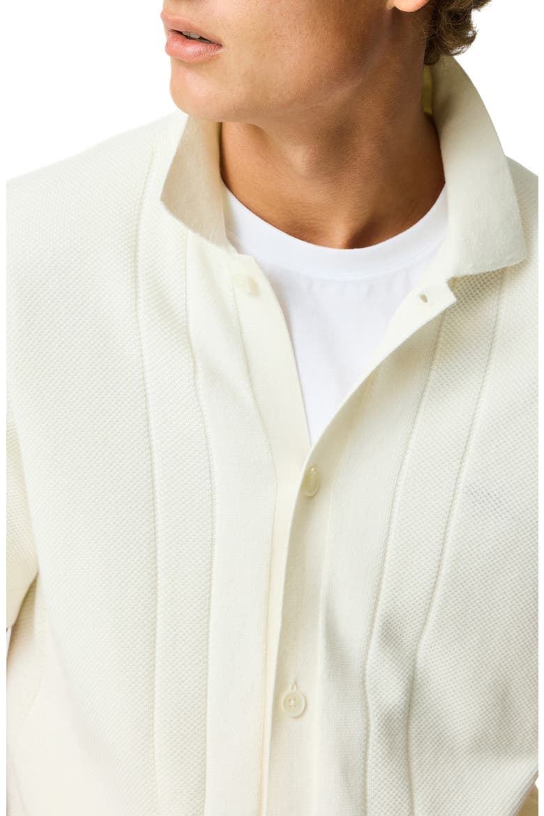 Cobb River Short Sleeve Knit Button-Up Shirt, Alternate, color, COCONUT