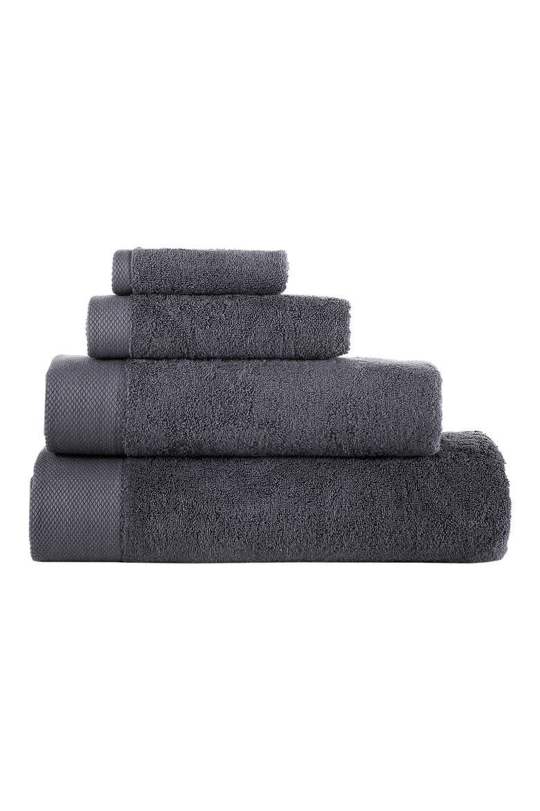 Solid Signature 4-Pack Turkish Cotton Washcloths, Alternate, color, ANTHRACITE