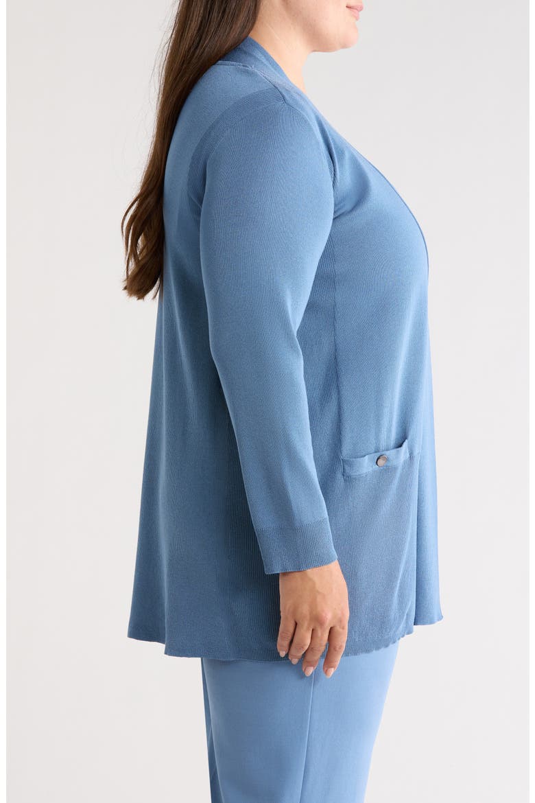 Pocket Open Front Cardigan, Alternate, color, DUTCH BLUE