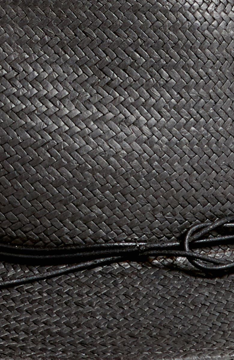 rag & bone Packable Straw Fedora, Alternate, color,