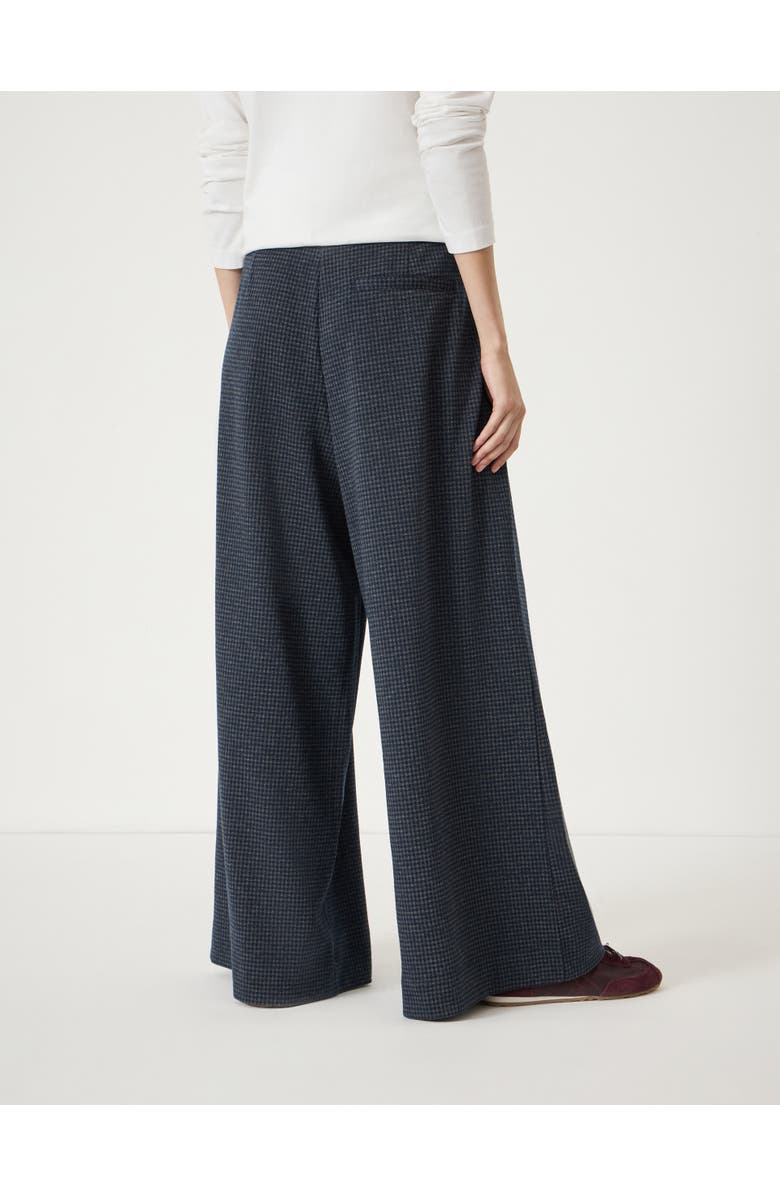 Hush Taylor Check Wide Leg Jersey Pants, Alternate, color, Dark Charcoal