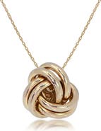 CANDELA JEWELRY 14k Gold Love Knot Pendant Necklace