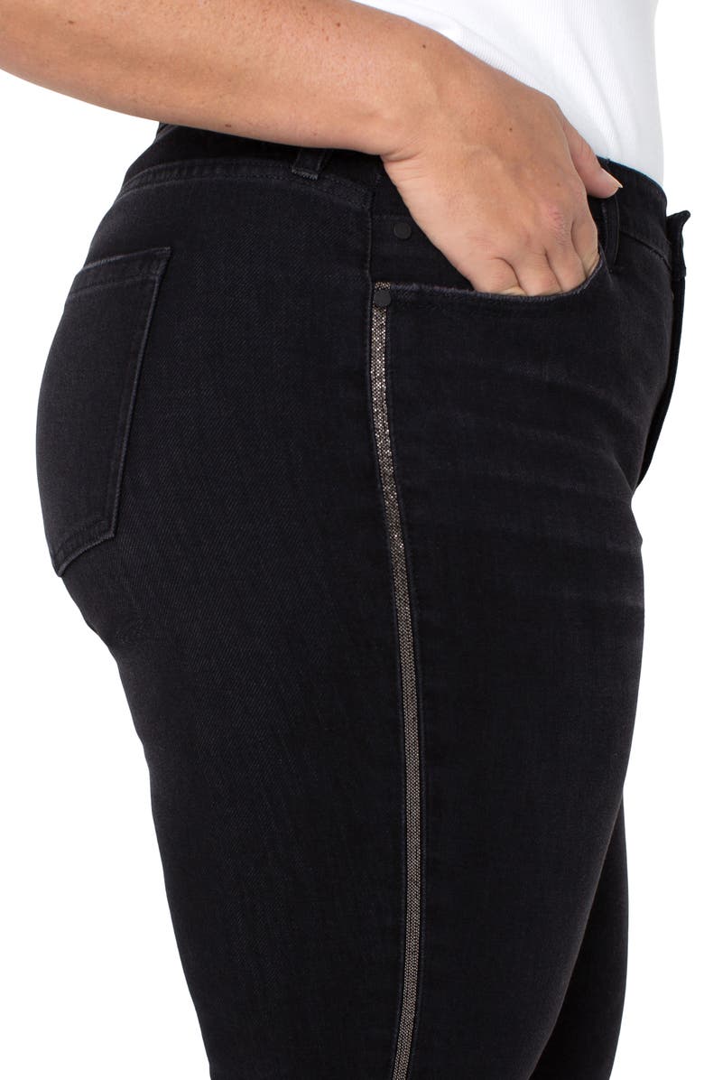 Liverpool Los Angeles Liv Sparkle Side Stripe Skinny Jeans, Alternate, color, 