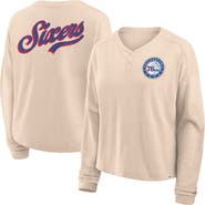 FANATICS Women's Fanatics Natural Philadelphia 76ers Boxed Out Drop Fashion Long Sleeve T-Shirt