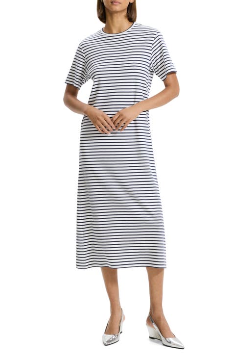Clint Stripe Cotton T-Shirt Dress