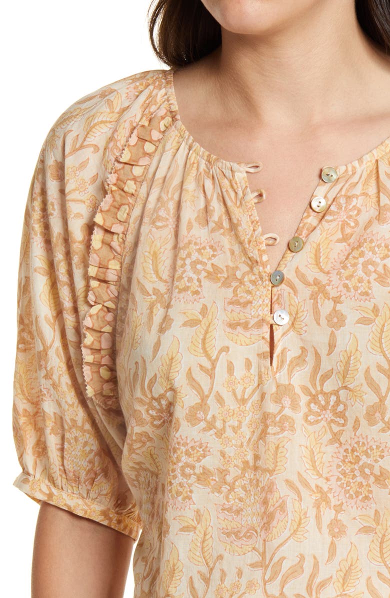 Cleobella Raimi Floral Raglan Organic Cotton Blouse, Alternate, color,