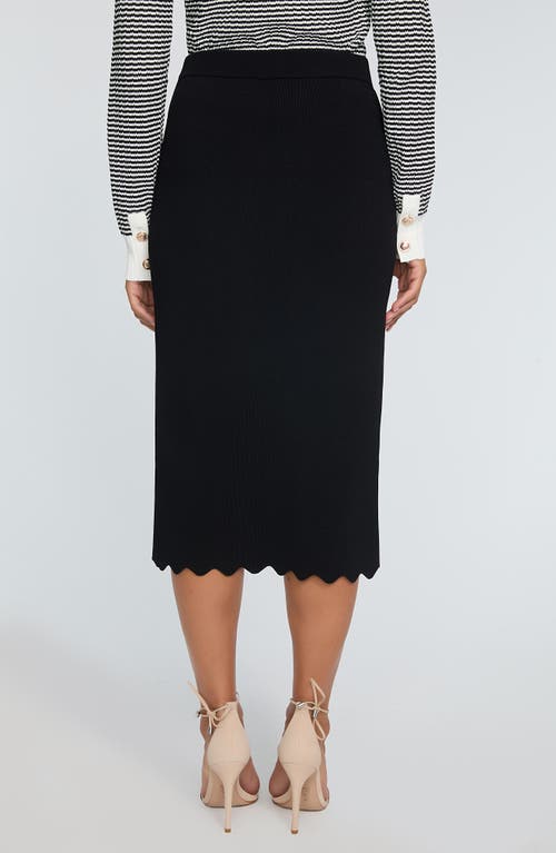 Elie Tahari The Serenda Sweater Skirt In Noir