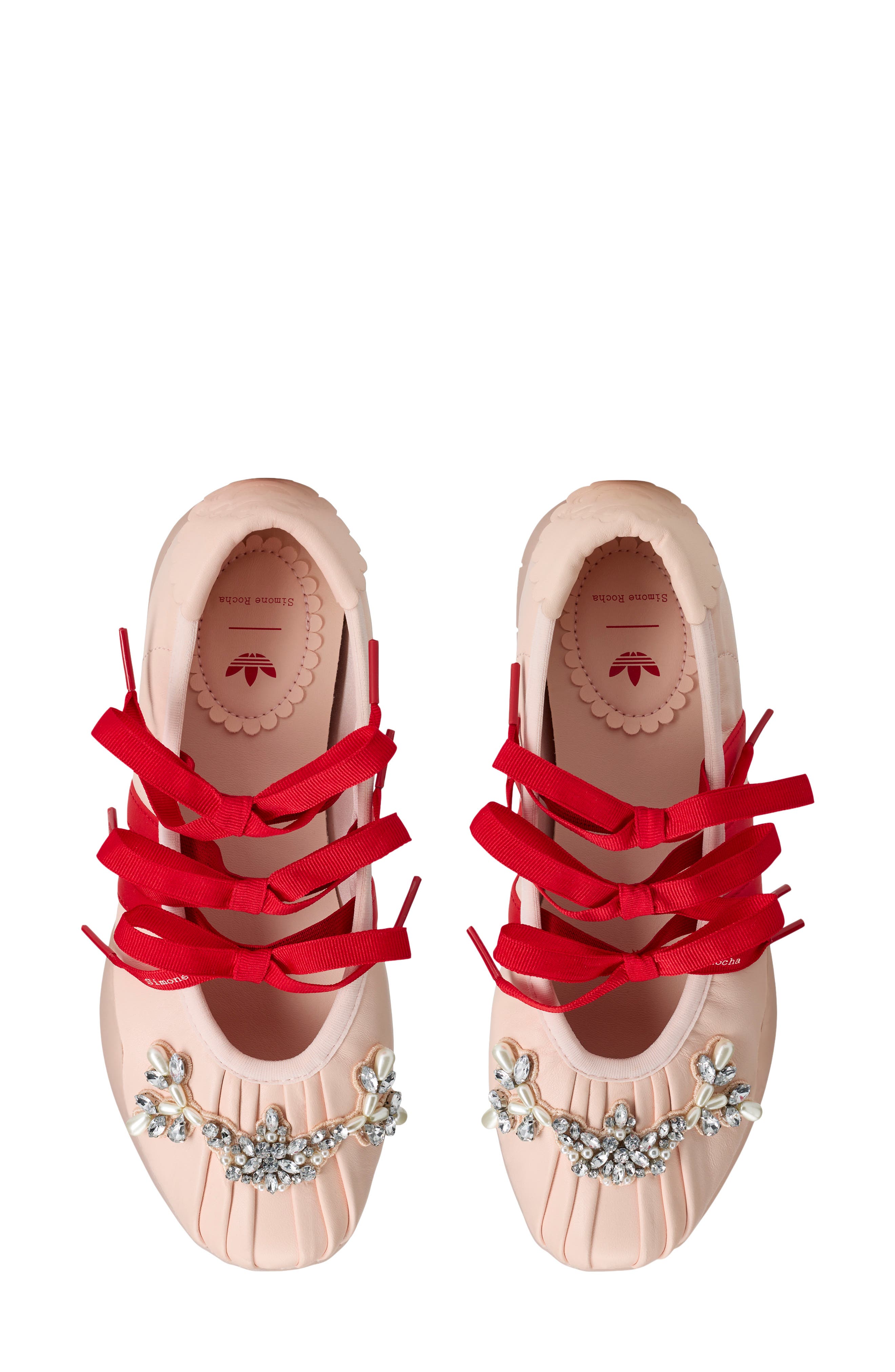 x Simone Rocha Taekwondo Leather Ballerina Flat, Alternate, color, PINK TINT