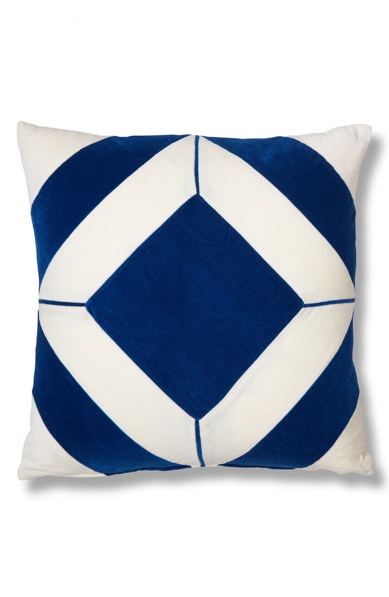 ROSELLI TRADING COMPANY Diamond Navy Accent Pillow, Main, color, Navy