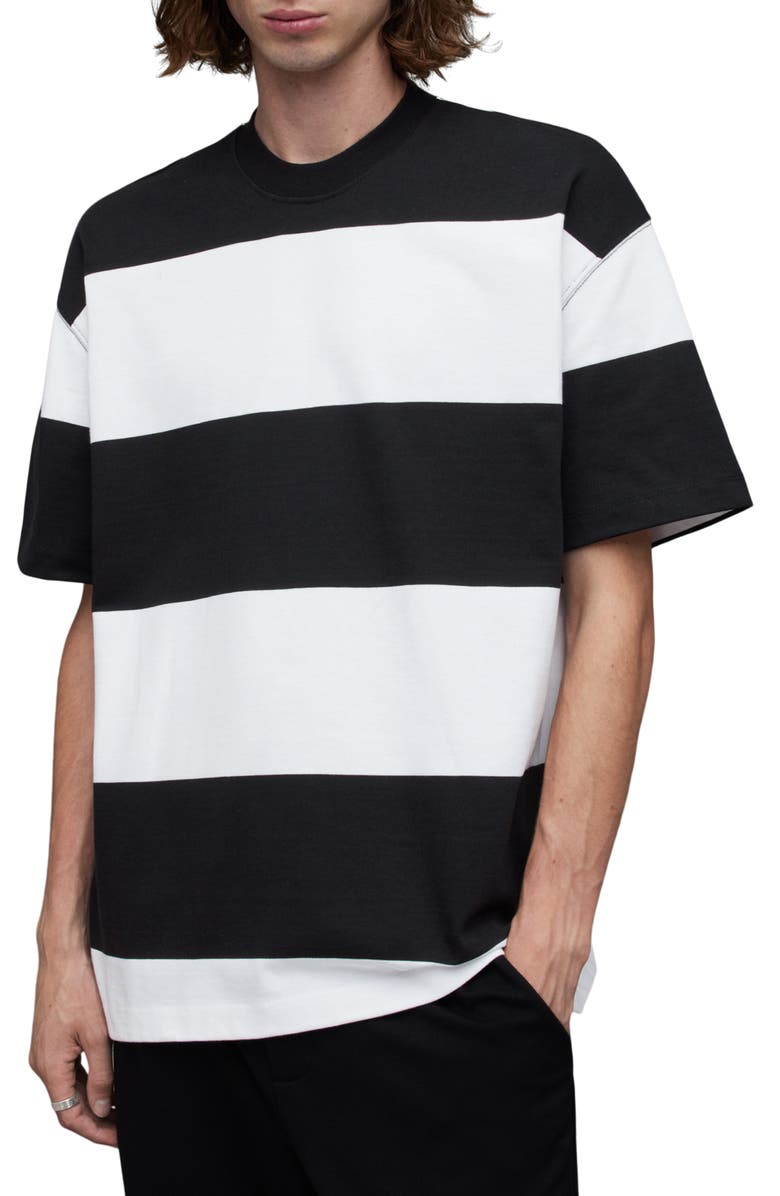 AllSaints Hami Stripe Oversize T-Shirt, Alternate, color, 