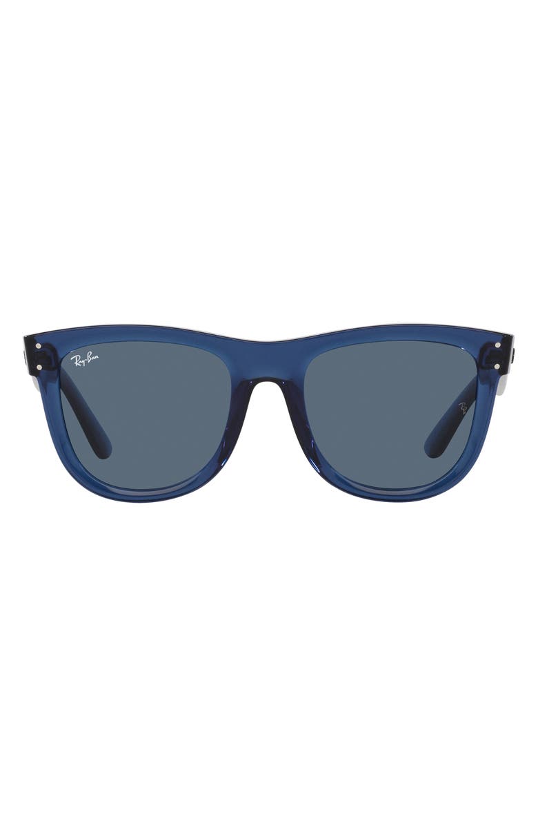 Ray-Ban Reverse Wayfarer 53mm Square Sunglasses, Alternate, color, Dark Blue