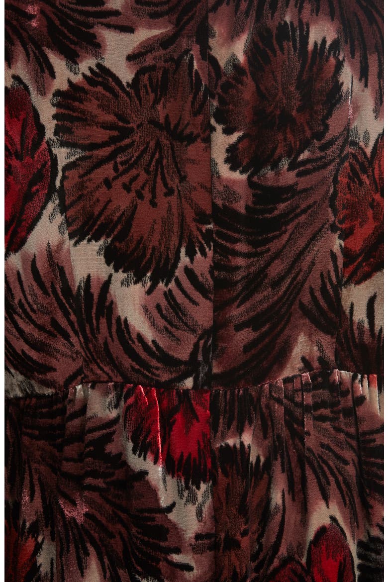 Floral Velvet Mock Neck Dress, Alternate, color, MULTI
