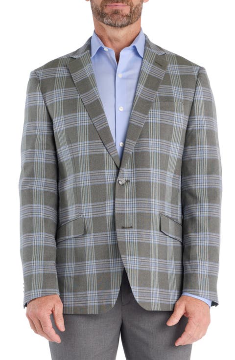 Olive & Blue Plaid Sport Coat