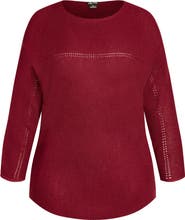 City Chic Romance One-Shoulder Sweater