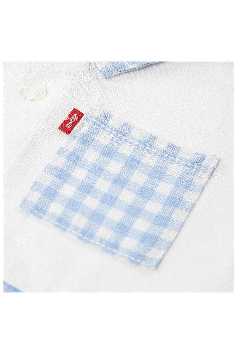 Gingham Check Shirt & Shorts Set, Alternate, color, CHAMBRAY BLUE