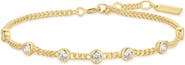 ANIA HAIE Bezel Cubic Zirconia Station Chain Bracelet