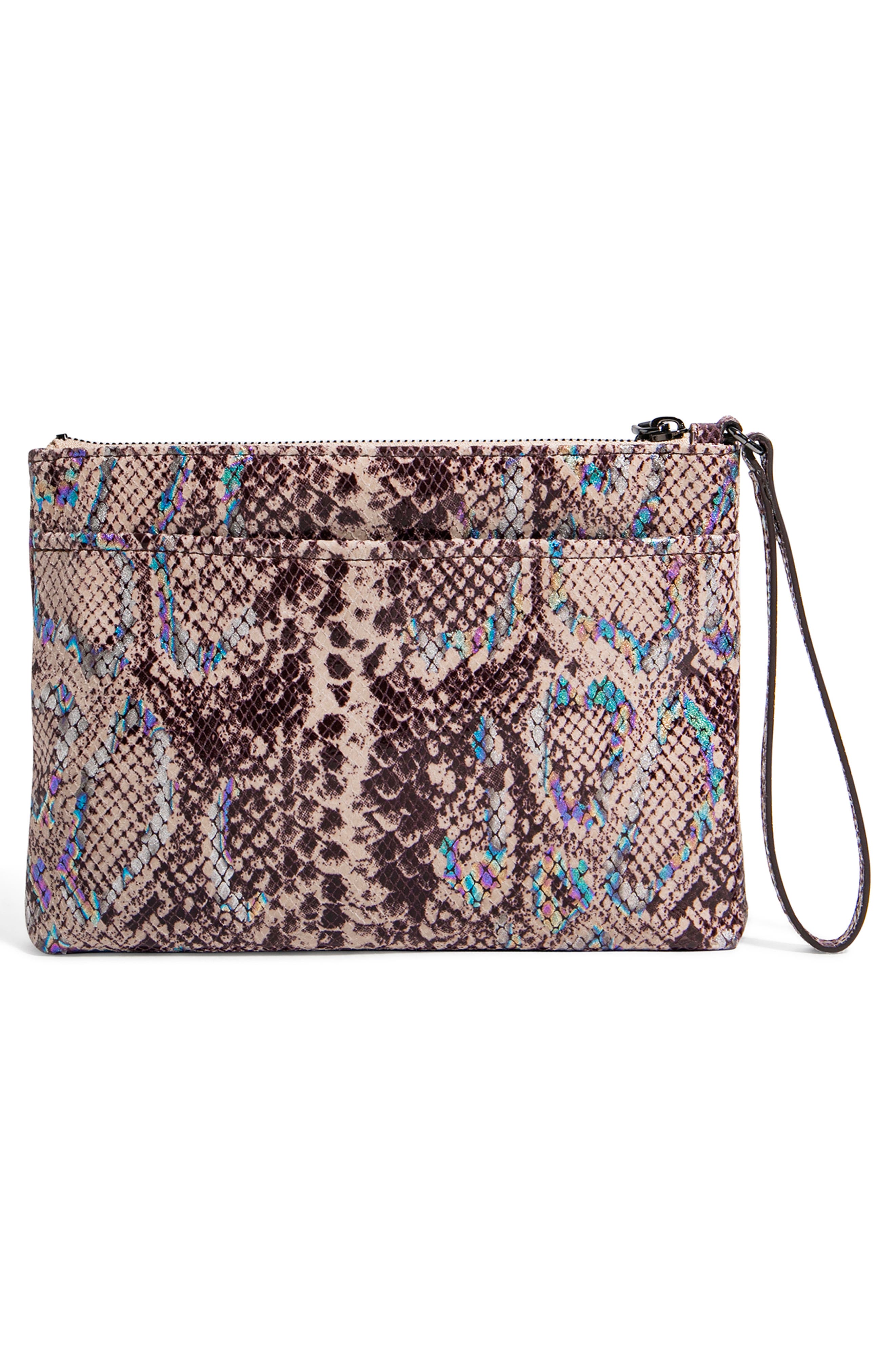 Kestenberg Vibes Leather Wristlet, Alternate, color, MYSTIC SNAKE