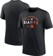 Nike Men's Nike  Heather Black San Francisco Giants Rewind Review Slash Tri-Blend T-Shirt