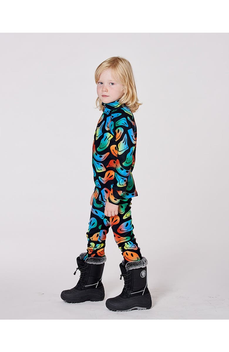 Deux par Deux Boy Two-Piece Thermal Underwear Set, Alternate, color, Smiley Face Boy