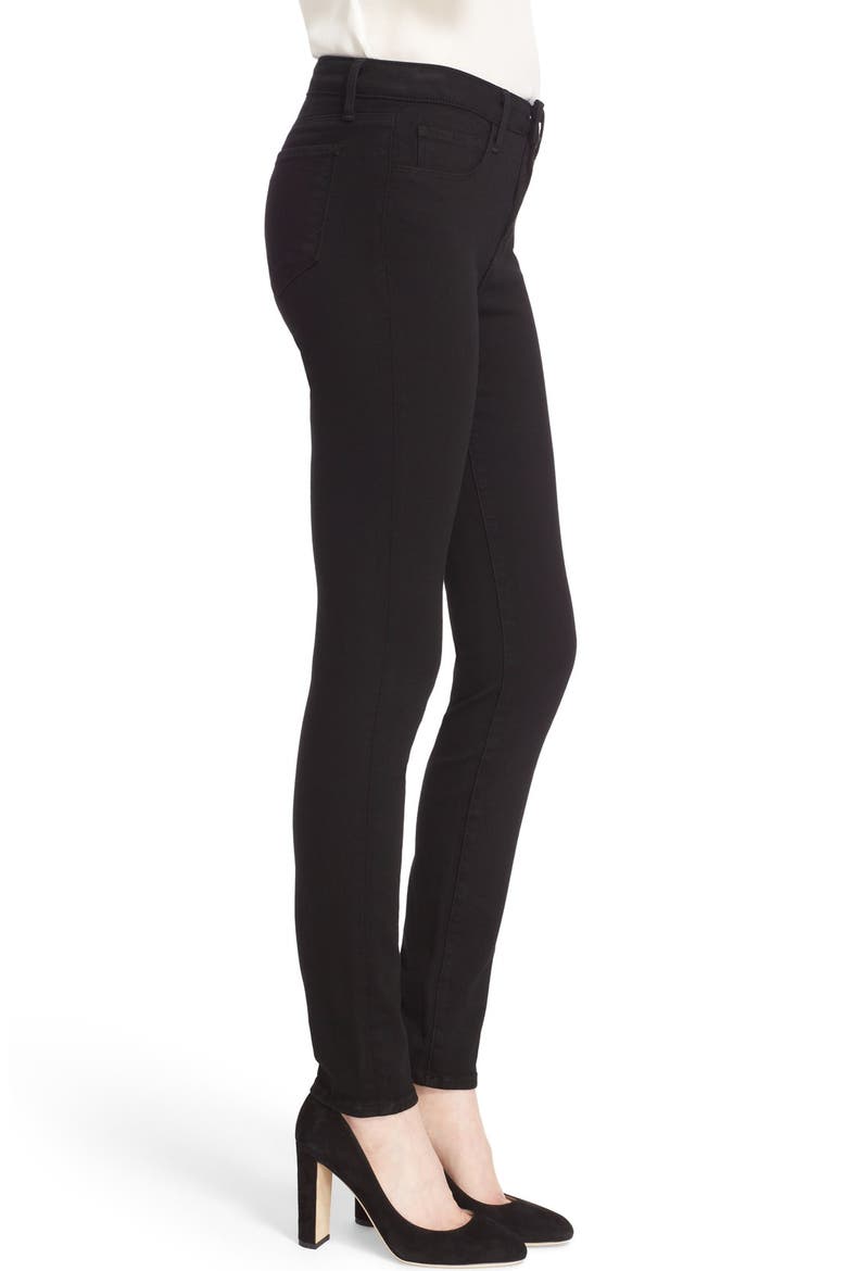'30' High Rise Skinny Jeans, Alternate, color, NOIR