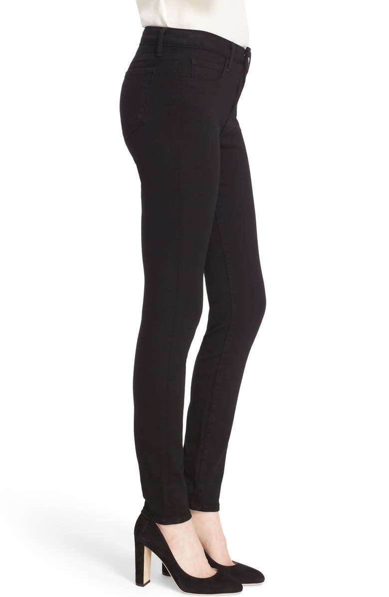 L'AGENCE '30' High Rise Skinny Jeans, Alternate, color, Noir