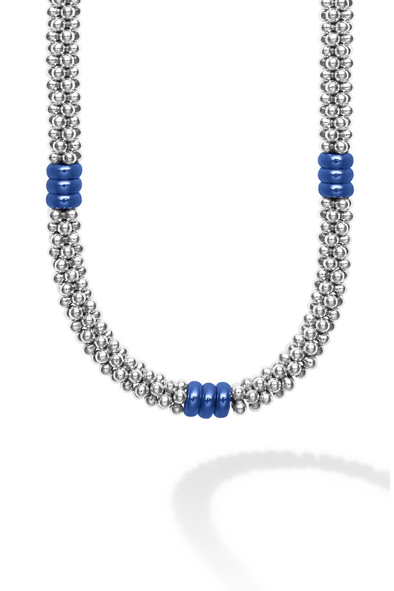 Blue Caviar Ceramic Collar Necklace, Alternate, color, ULTRAMARINE