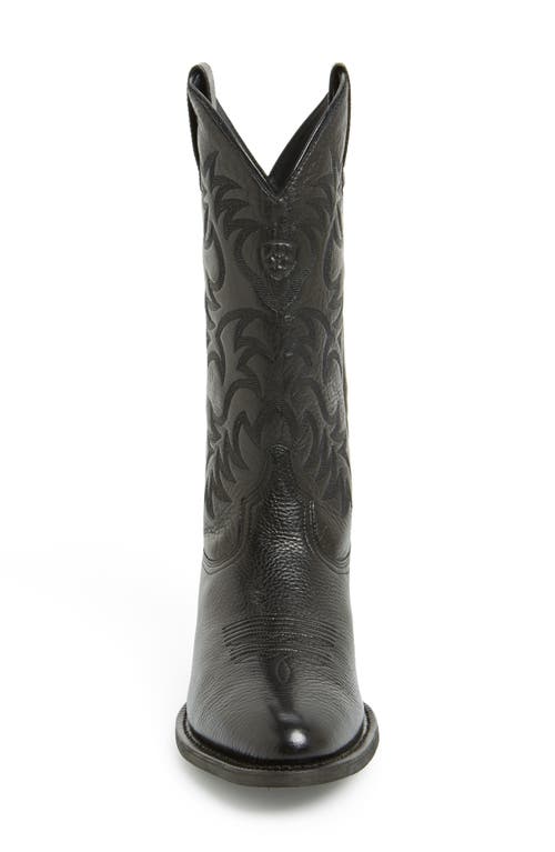 Ariat 'heritage' Leather Cowboy R-toe Boot (men) In Black