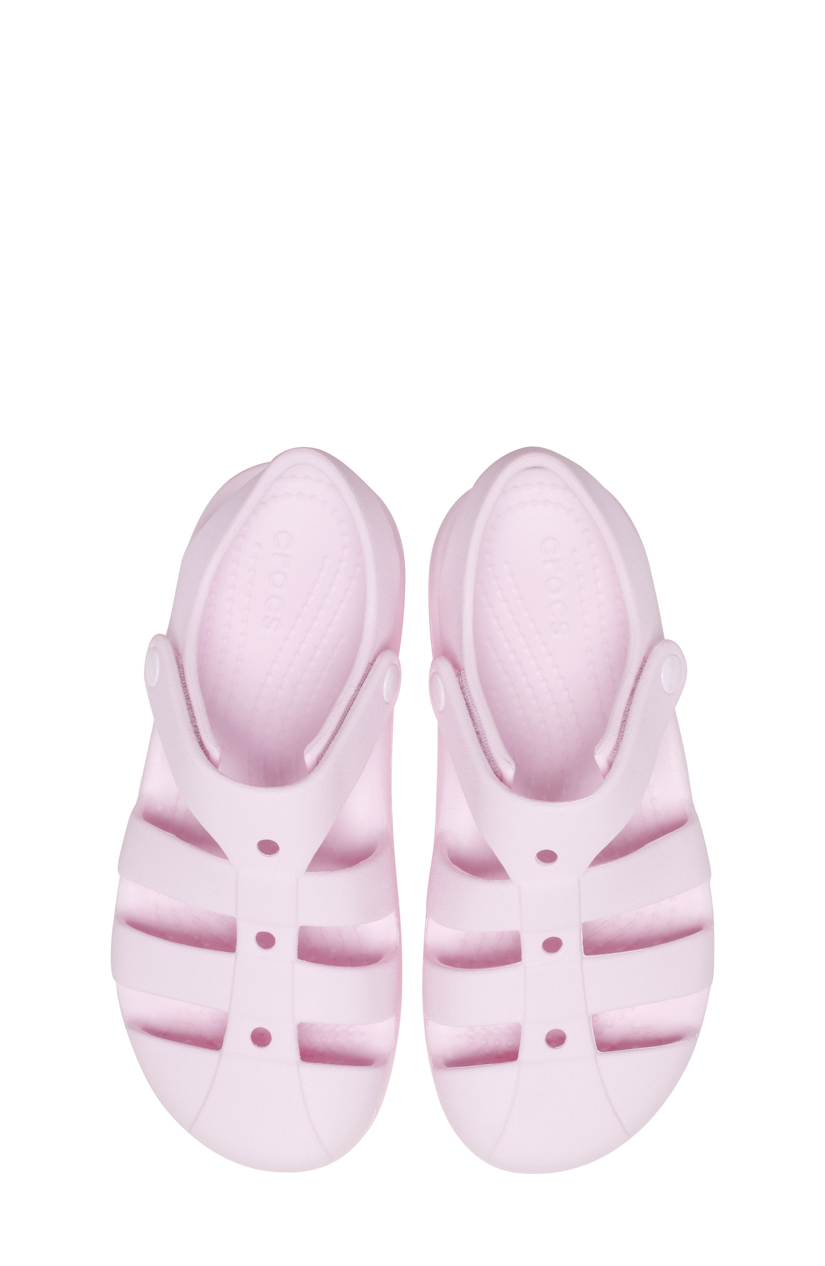 CROCS Kids
 Classic Fisherman Sandal, Alternate, color, Pink Milk