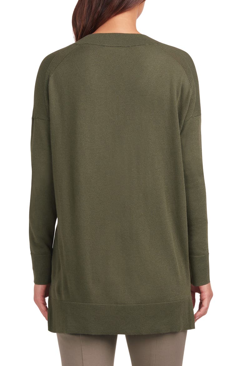 Side Slit Sweater, Alternate, color, OLIVE