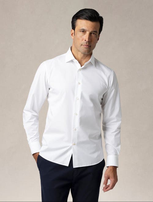 Robert Talbott Reynolds Twill Contemporary Fit Shirt In White/strawberry