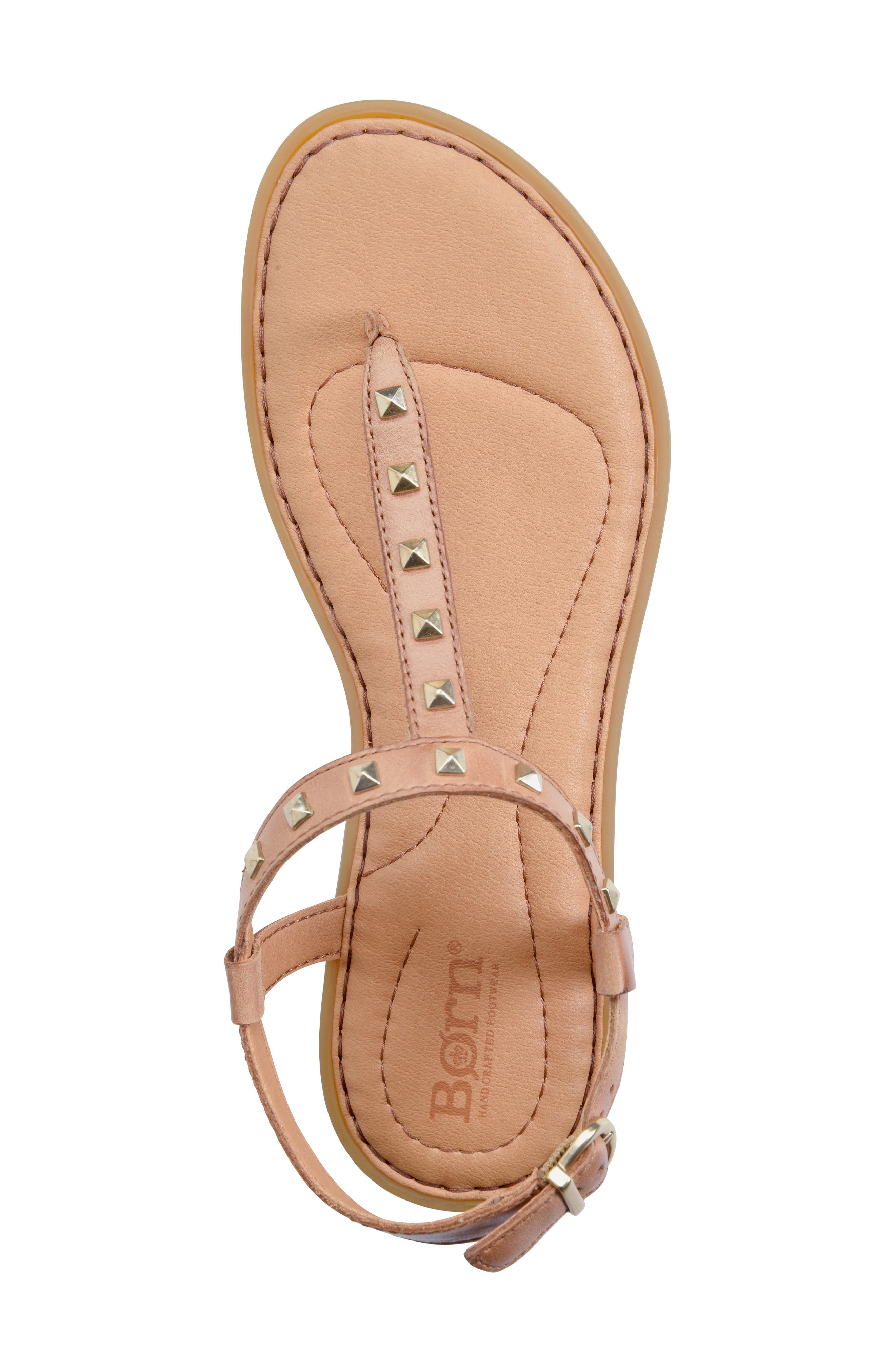Adana Studded Sandal, Alternate, color, BROWN LEATHER