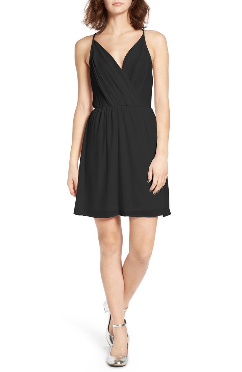 All in Favor Surplice Camisole Dress, Main, color,