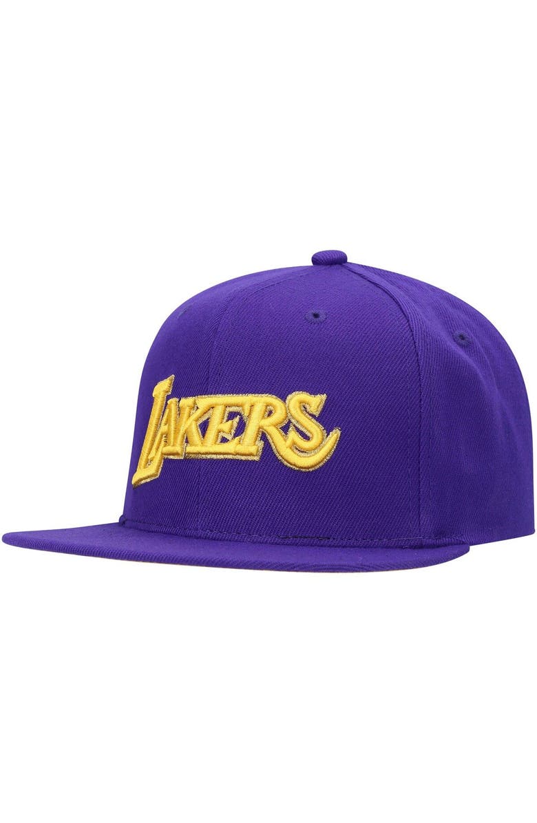 Mitchell & Ness Men's Mitchell & Ness Purple Los Angeles Lakers 50th Anniversary Snapback Hat, Alternate, color, 